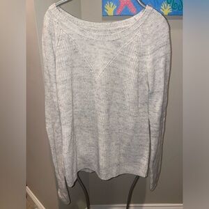 aerie grey knit sweater